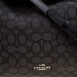 مملوكة مسبقًا Coach Grey/Black Signature Canvas and Leather Celeste Hobo