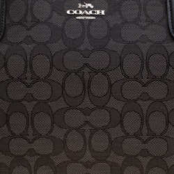 Coach Grey/Black Signature Canvas and Leather Tote