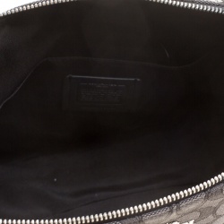 Coach Grey/Black Signature Canvas and Leather Tote