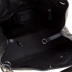 Coach Black Signature Canvas and Leather Small Lexy Shoulder Bag