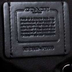 Coach Black Signature Canvas and Leather Small Lexy Shoulder Bag