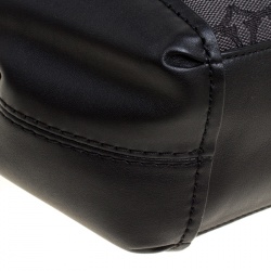 Coach Black Signature Canvas and Leather Small Lexy Shoulder Bag