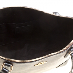 Coach Brown/Black Signature Coated Canvas Shopper Tote