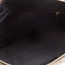 Coach Brown Signature Coated Canvas Ava Chain Tote