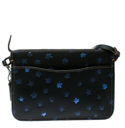 مملوكة مسبقًا حقيبة كروس كوتشي جلد أسود طباعة نجوم