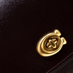Pre Owned Coach Maroon Patent Leather Parker Shoulder Bag