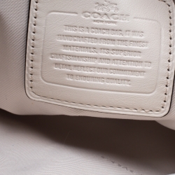 Coach Beige Signature Canvas and Leather Shoulder Bag