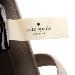 Pre Owned Kate Spade Off White Perforated Leather Harmony Tote