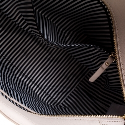 Pre Owned Kate Spade Off White Perforated Leather Harmony Tote