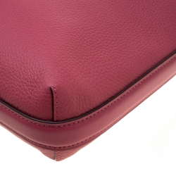 Pre Owned Coach Coral Pink Leather Mae Crossbody Bag