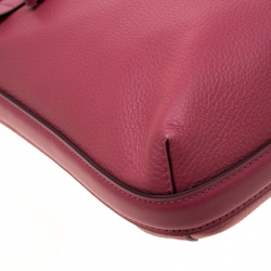 Pre Owned Coach Coral Pink Leather Mae Crossbody Bag