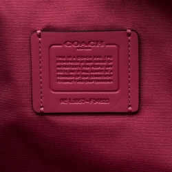 Pre Owned Coach Coral Pink Leather Mae Crossbody Bag