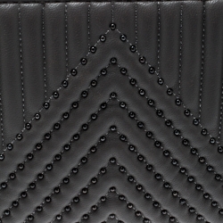 Pre Owned محفظة كوتش سحاب ملتف حلقات جلد مبطنة رمادية