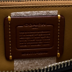 Pre Owned محفظة كوتش سحاب ملتف حلقات جلد مبطنة سوداء