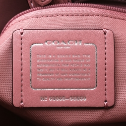 Coach Nude Pink Flower Embellished Leather Mercer 30 Satchel