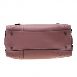 Coach Nude Pink Flower Embellished Leather Mercer 30 Satchel