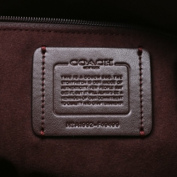 Pre Owned حقيبة يد كوتش سلسلة سحاب أفا جلد نقش شهيرة سوداء