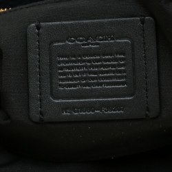 Pre Owned Coach Blue Metallic Leather Carrie Crossbody Bag