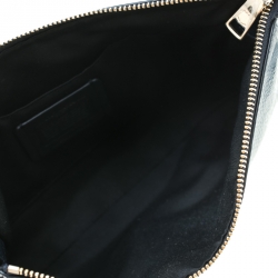 Pre Owned Coach Blue Metallic Leather Carrie Crossbody Bag