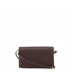 Pre Owned Coach Dark Brown Pebbled Leather Hayden Foldover Clutch Bag