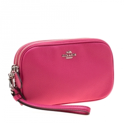 مملوكة مسبقًا حقيبة كروس كوتش جلد وردية