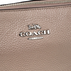 Coach Beige Leather Ava Chain Tote
