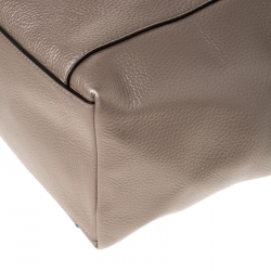 Coach Beige Leather Ava Chain Tote