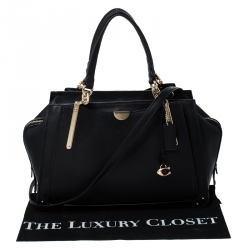 Pre Owned Coach Black Leather Dreamer 36 Satchel 