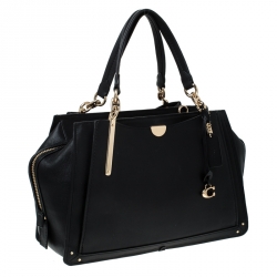 Pre Owned Coach Black Leather Dreamer 36 Satchel 