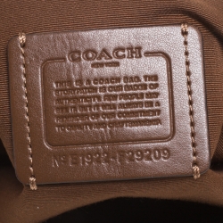 Coach Brown Signature Coated Canvas and Leather Zip Hobo