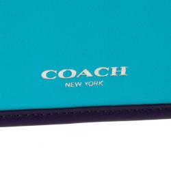 Coach Legacy Archival Two Tone Leather Penny Over Sized Clutch