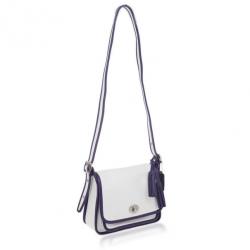 Pre Owned Coach White Legacy Archival Two Tone Leather Rambler