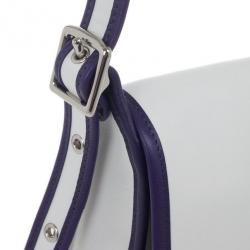 Pre Owned Coach White Legacy Archival Two Tone Leather Rambler