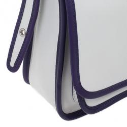 Pre Owned Coach White Legacy Archival Two Tone Leather Rambler