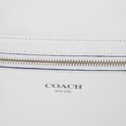 Pre Owned Coach White Legacy Archival Two Tone Leather Rambler