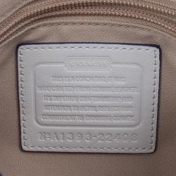 Pre Owned Coach White Legacy Archival Two Tone Leather Rambler