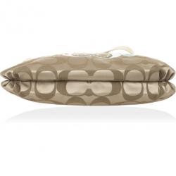 Pre Owned Coach Khaki Daisy Poppy C Applique Hobo