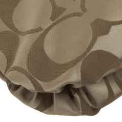 Pre Owned Coach Khaki Daisy Poppy C Applique Hobo