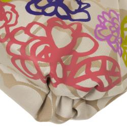 Pre Owned Coach Daisy Applique Multicolor Tote