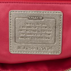 Pre Owned Coach Daisy Applique Multicolor Tote