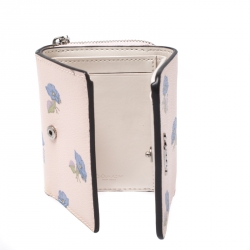 Coach Multicolor Bell Flower Print Coated Canvas Trifold Wallet