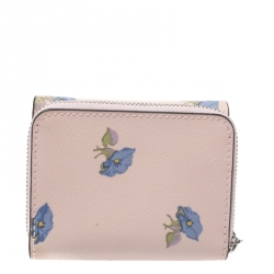 Coach Multicolor Bell Flower Print Coated Canvas Trifold Wallet