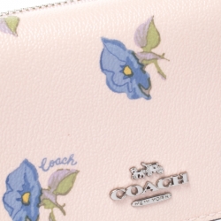 Coach Multicolor Bell Flower Print Coated Canvas Trifold Wallet