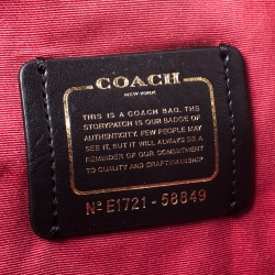 مملوكة مسبقًا Coach Black Pebbled Leather Market Tote