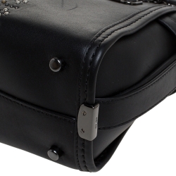 Coach Black Leather Swagger Studded Tote