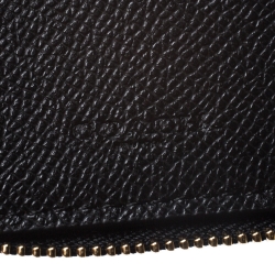 Coach Black Leather Accordion Zip Around Wallet