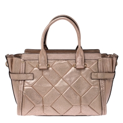 Coach Rose Gold Quilted Leather Swagger 27 Carryall Satchel