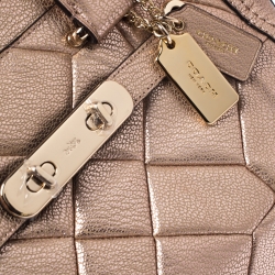 Coach Rose Gold Quilted Leather Swagger 27 Carryall Satchel