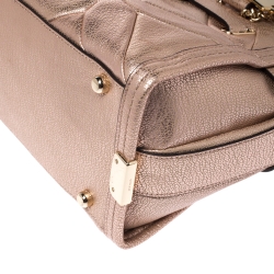 Coach Rose Gold Quilted Leather Swagger 27 Carryall Satchel