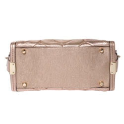 Coach Rose Gold Quilted Leather Swagger 27 Carryall Satchel